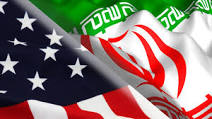 US Iran flags