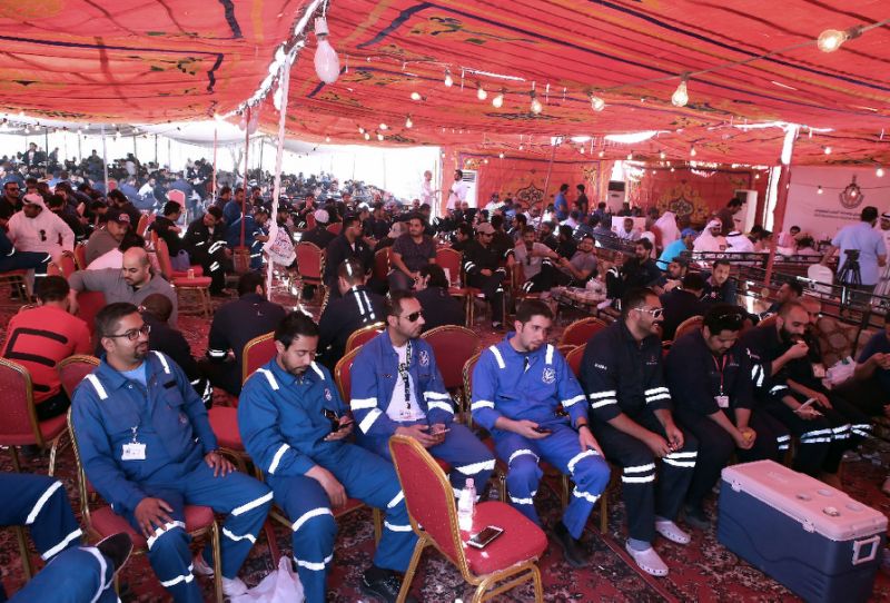 Oilworkers on strike-Kuwait2