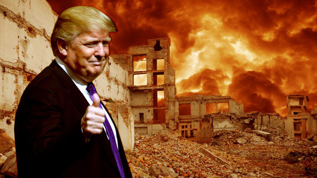 trump burning the world