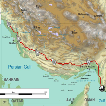 خط لولهٔ گوره–جاسک و پایانهٔ صادراتی در ساحل دریای عمان.