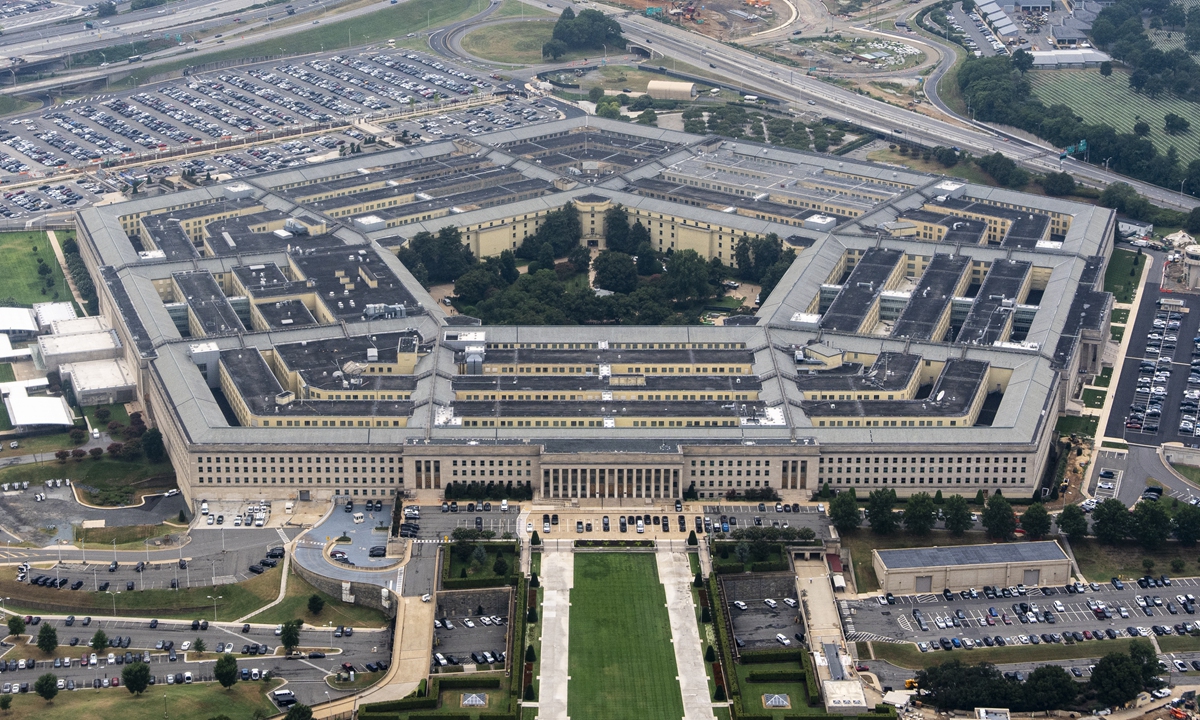 FILE - The Pentagon, the headquarters for the U.S. Department of Defense, is seen from the air, Aug. 20, 2025, in Arlington, Va. (AP Photo/Alex Brandon, File)